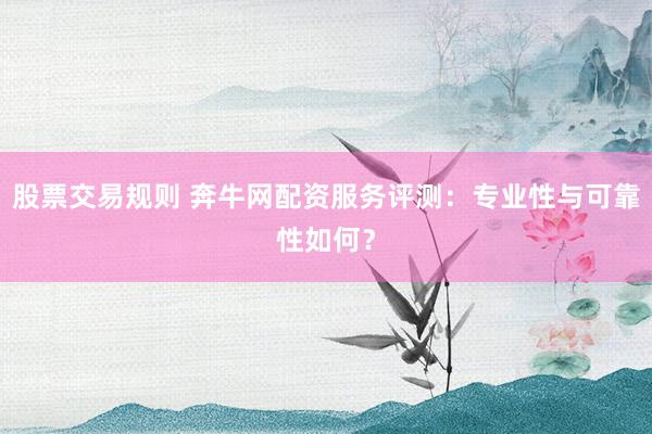 股票交易规则 奔牛网配资服务评测：专业性与可靠性如何？